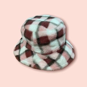 Fluffy plaid bucket hat dolls kill